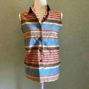 Vintage Double D Ranch Southwestern Sleeveless Top XS